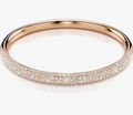 Rose Gold Meteora Bangle with Clear Crystals